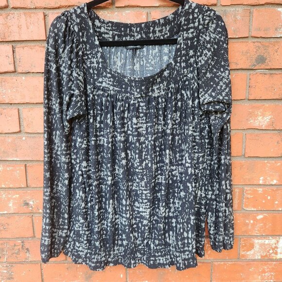 Elastic Waist Band Blouse with elastic sleeve hem Ladies Size M - Picture 1 of 6